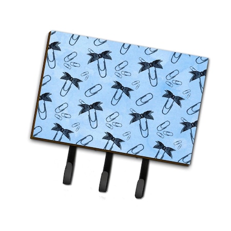 Carolines Treasures Watercolor Paper Clips Blue Leash or Key Holder, 6 x 2 x 9 in. BB7544TH68